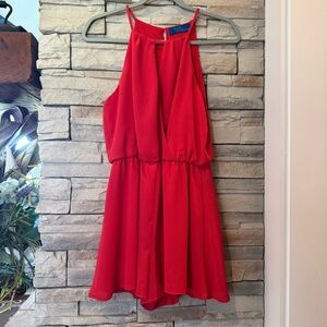 Rustic Royals Coral Halter Top Romper Women’s Size Medium